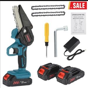 One-Hand Saw Cordless Woodworking Electric Chain Saw Wood Cutter Full Set